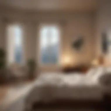 Serene Bedroom Setup for Restful Sleep A serene bedroom environment promoting restful sleep