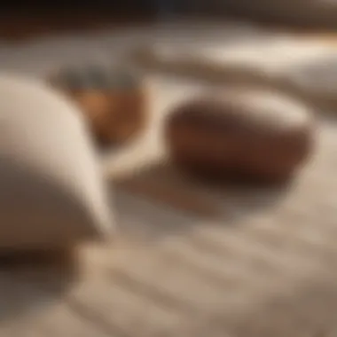 Enriching Meditation Experience Close-up of meditation tools like a cushion and incense