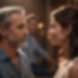 A couple engaging in deep conversation