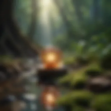 Tranquil Nature for Grounding Meditation A serene nature scene promoting tranquility and mindfulness
