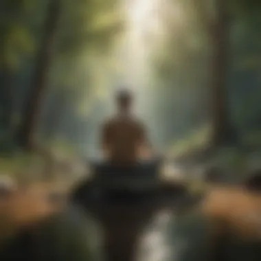 Connection to the Present Moment A peaceful scene depicting deep connection to the present moment