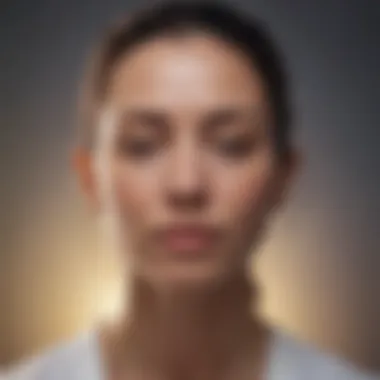 Inner Peace through Meditation A close-up of a calm face in deep meditation, embodying inner peace.