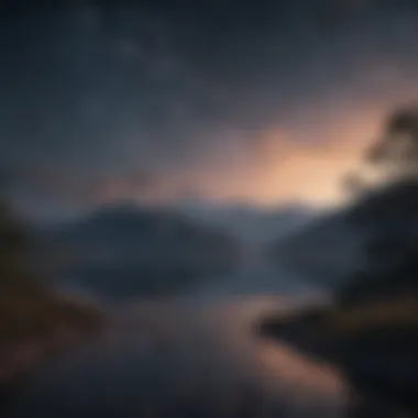 Calm Night Sky A calming nighttime scene with stars