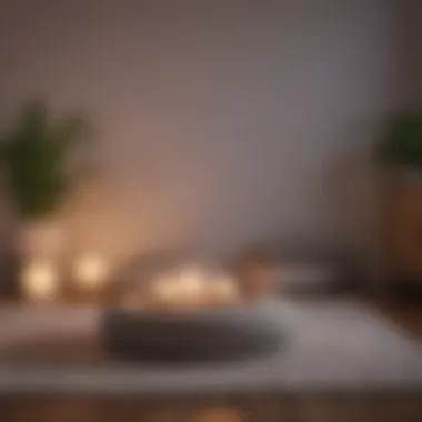 A cozy space with cushions and candles, creating an inviting atmosphere for meditation.
