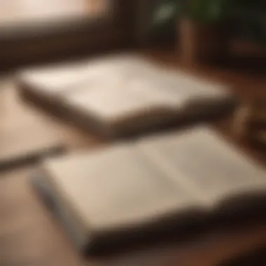 Close-up of a journal and pen, symbolizing mindfulness and reflection