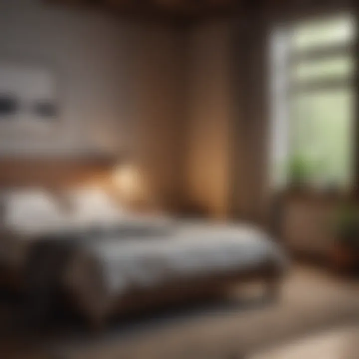 A peaceful bedroom setting promoting sleep