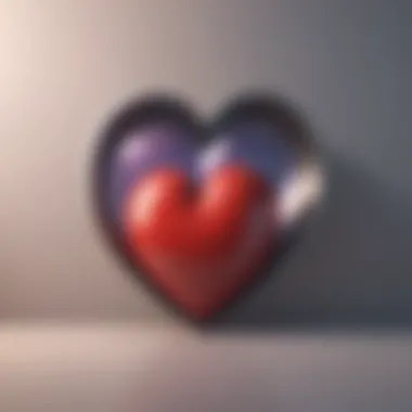 Embracing Self-Love An abstract illustration of a heart representing self-love