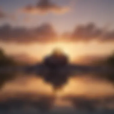 Tranquil Sunrise for Meditation A serene landscape during sunrise, symbolizing peace and tranquility.