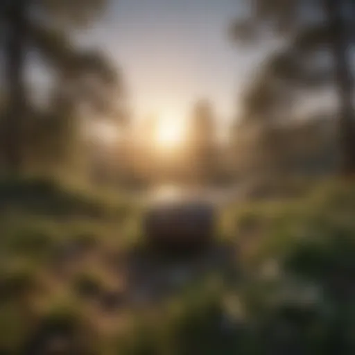 Serene landscape promoting mental clarity