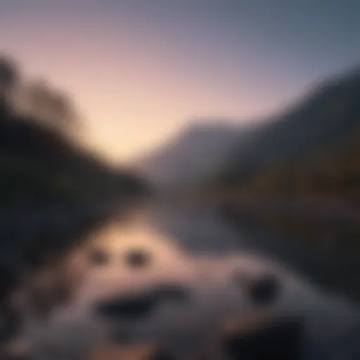 A melancholic landscape at dusk, symbolizing introspection