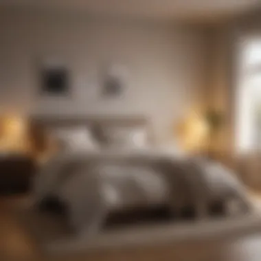 Cozy Bedroom for Sleep A cozy bedroom with soft bedding and dim lighting for optimal sleep