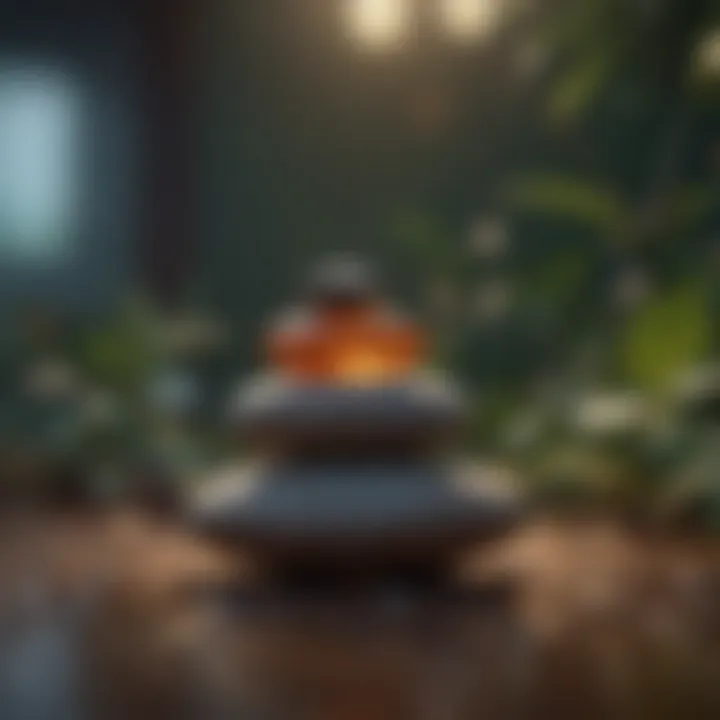 Mindfulness meditation scene in a serene environment