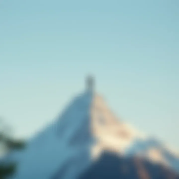 Reaching New Heights of Self-Acceptance A mountain peak representing personal growth and achievement