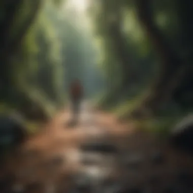 Navigating the Journey of Self-Respect A metaphorical path leading towards personal growth
