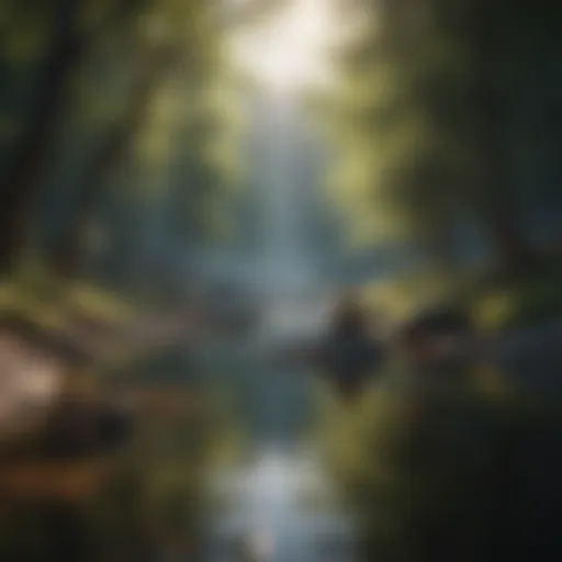 A serene landscape symbolizing connection