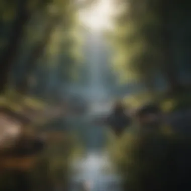 Symbolizing Connection A serene landscape symbolizing connection