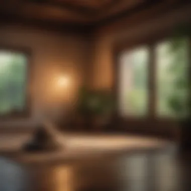 Harmony in Solitude A peaceful meditation space with soft lighting and calming decor