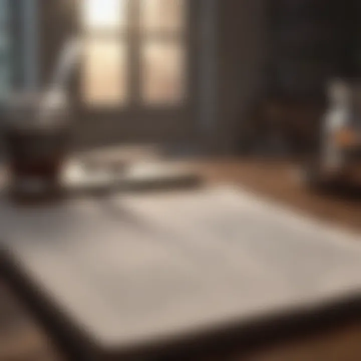 A journal open with written goals and reflections