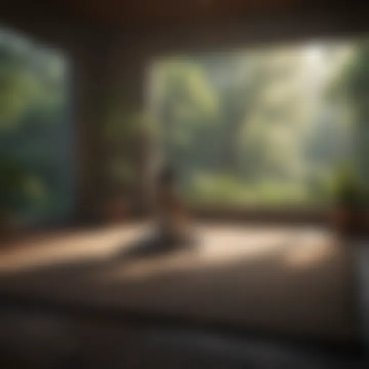 A tranquil meditation space with calming elements