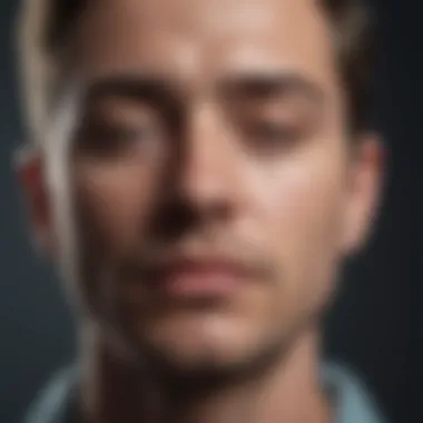 Finding Clarity Through Meditation A close-up of a person meditating with a focus on their breathing.