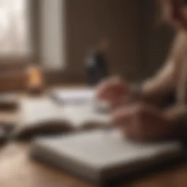 Journaling for Emotional Clarity A person writing in a journal to release stress