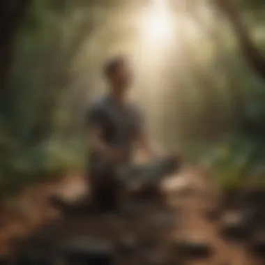 Cultivating Mindfulness Man engaging in mindfulness practice