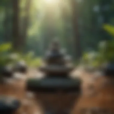 Nature's Influence on Mindfulness A close-up view of natural elements enhancing mindfulness