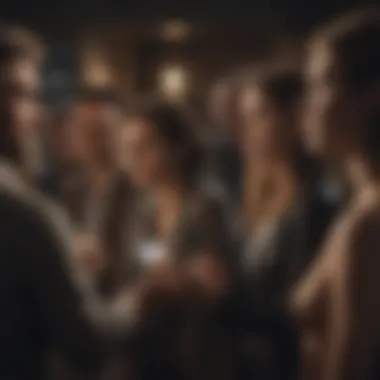Group of individuals engaging in a networking event