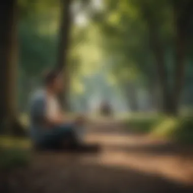Relaxed Discussions in Nature A serene park environment for thoughtful conversations