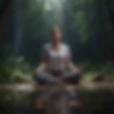Mindful Meditation A person meditating, embodying mindfulness and focus