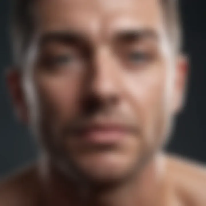 Close-up of a person practicing deep breathing with a tranquil expression