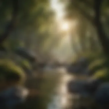 Nature's Influence on Calmness A serene nature landscape promoting relaxation