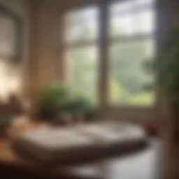 A serene writing space filled with natural light and soft colors, inspiring calm and focus.