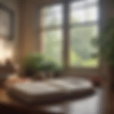 A serene writing space filled with natural light and soft colors, inspiring calm and focus.