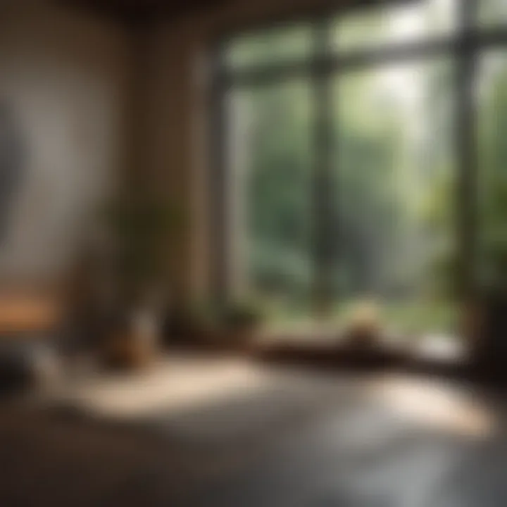 A tranquil meditation space filled with natural light