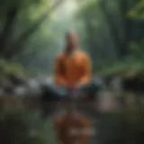 Mindful meditation practice in a serene environment