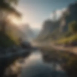A serene landscape promoting mindfulness