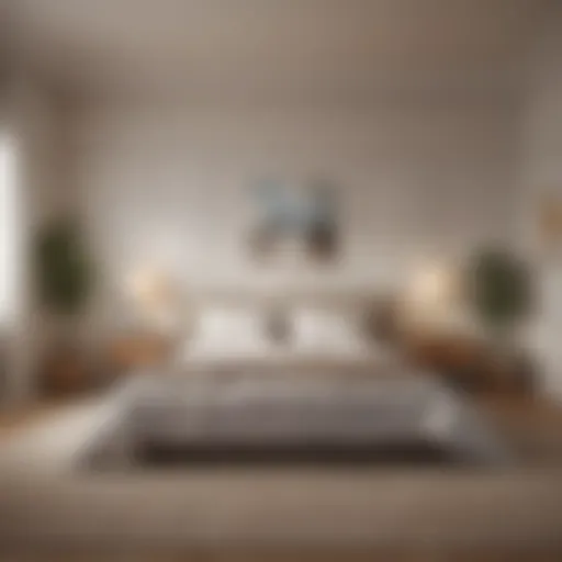 A serene bedroom environment promoting restful sleep