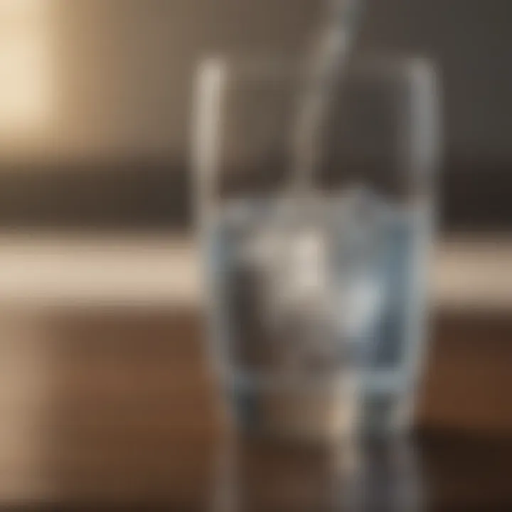 Refreshing glass of water representing the importance of hydration