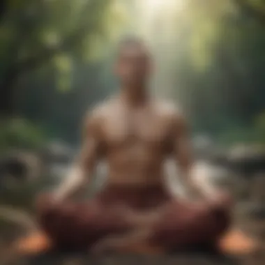 Illustration of challenges faced during meditation Common meditation challenges illustrated