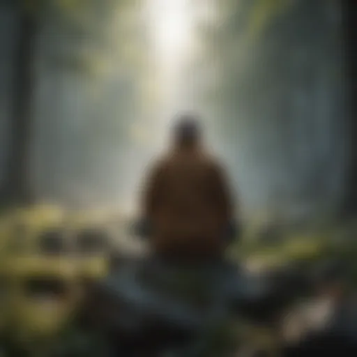 A serene landscape promoting mental peace