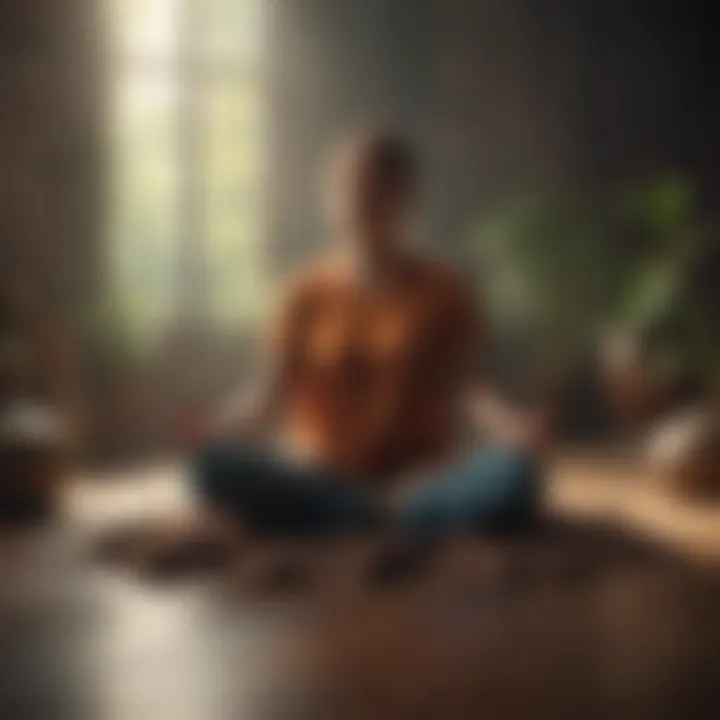 A calming scene illustrating meditation and inner peace