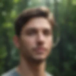 An abstract illustration representing self-reflection and personal growth