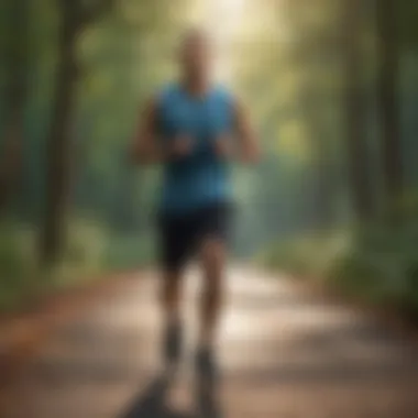 Engaging in Physical Activity Dynamic movement illustrating physical activity for stress relief.