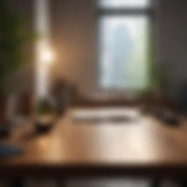 A calm individual practicing mindfulness at a desk