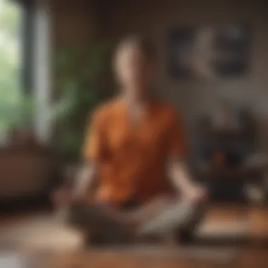 Visualization of stress reduction through meditation