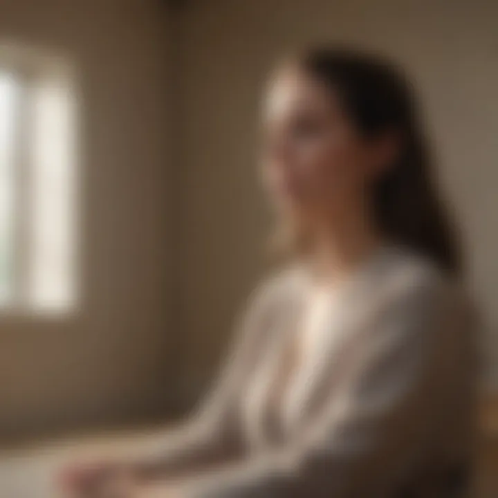 Close-up of a meditative posture
