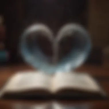 Reflections on Knowledge An open book with enlightening quotes symbolizing knowledge and reflection