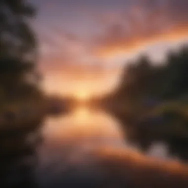 Embracing Nature's Calm Nature's beauty showcasing a tranquil sunset