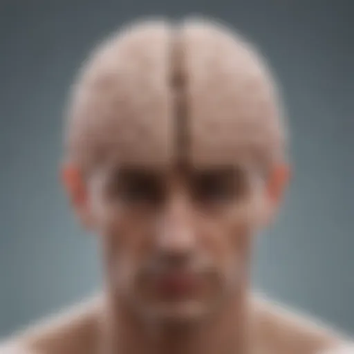 Illustration of the brain illustrating intrusive thought patterns